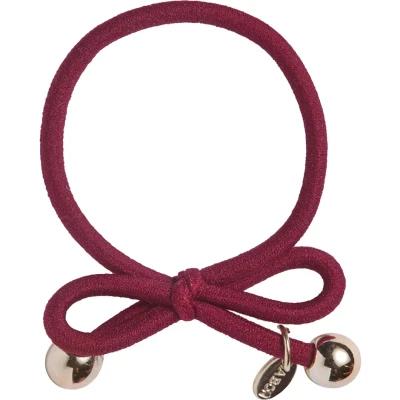 Bild av IA BON Hair Tie Gold Bead Burgundy