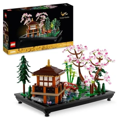 Bild av LEGO Icons Fridfull trädgård Byggsats för Vuxna, Bygg Lotusblommor, Rumsdekoration, Inspirerad av Japanska Traditioner, Mindfulness, Presentidé Trädgårdsintresserade, från 18 år 10315