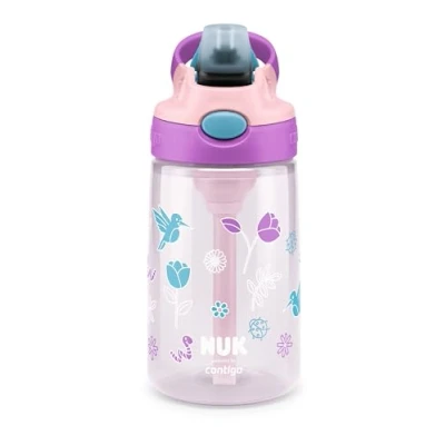 Bild av NUK By Contigo Easy Straw Cup Vattenflaska med sugrör för barn (från 4 år) Tillverkad av slitstark tritan BPA fri diskmaskinssäker 420 ml tulpan