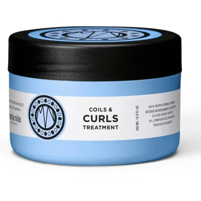 Bild av Maria Nila Coils &amp; Curls Finishing Hårmask, 250 ml, för lockigt och vågigt hår, Jojobaolja att hålla sig hydrerad vid tvätt, Sheasmör lockförstärkning, 100% vegansk…