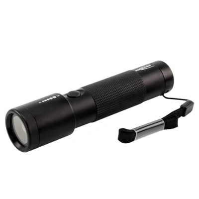 Bild av ANSMANN FUTURE T200F professionell LED ficklampa med batterier/praktisk utomhus lampa steglös fokusering/200 lumen &amp; 2 funktioner