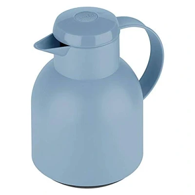 Bild av Emsa F4010100 Samba isoleringskanna (1 liter, Quick Press lås, 12 timmar varm, 24 h kall) puderblå