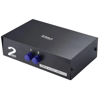 Bild av SpeaKa Professional SP 11175216 2 Port Composite switch med ljudportar