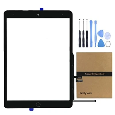 Bild av Hedywei Reservskärm för iPad 9 Display A2602 A2603 A2604 A2605 10.2 Inches 2021 Pekskärm Digitizer med verktygslåda (Svart)