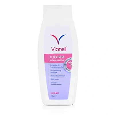 Bild av Vionell intim tvättlotion kvinnor ultrafresh, för daglig hygien, 24 timmars luktskydd, allergivänlig, 250 ml