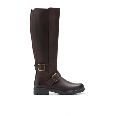 Bild av Clarks ORINOCO2 TALL Cowboy / Bikerboots, Storlek: 41, Dark brown Skinn