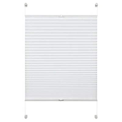 Bild av Deco Company plisségardin att klämma fast, ogenomskinlig plisserad rullgardin, Alla monteringsdelar ingår, EASYFIX fastspänd med 2 manöverskenor, Grå, 40 x 130 cm (BxH)