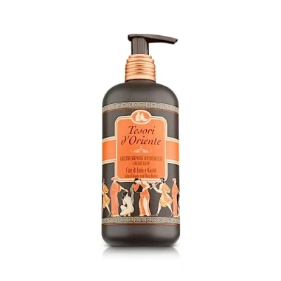 Bild av Tesori d&#039;Oriente Hand Lotus Flytande Tvål med Sheasmör För Hela Kroppshuden, Fruktnoter, Fuktgivande och Lugnande Åtgärd, 300 ml