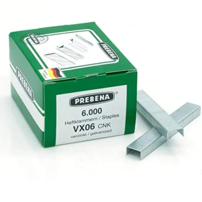 Bild av Häftklamrar VX06CNK 6000 st Prebena mått (L x B H): 6 mm 11,3