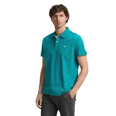 Bild av TOM Tailor Basic WITH Contrast Piké, Storlek: Large, Dark bottle green
