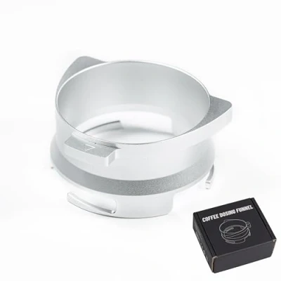 Bild av Generic Doseringstratt, 54 mm doseringsring espresso kaffe tillbehör aluminium metall för Portafilter silver handsfree