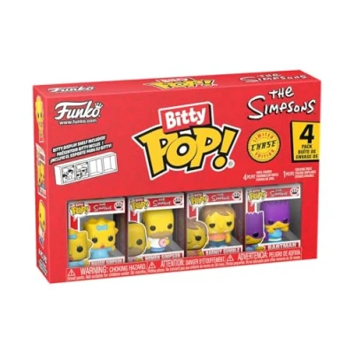 Bild av Funko Bitty Pop! The Simpsons Maggie 4pkE en överraskande mystisk minifigur 0,9 tum (2,2 cm) samlarobjekt Stapelbar displayhylla ingår presentidé party lagringsväskor
