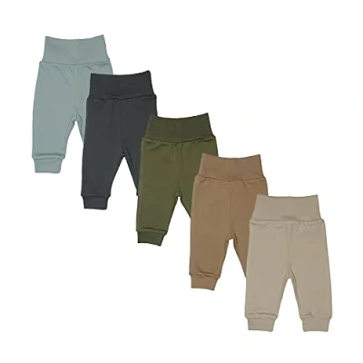 Bild av MEA Baby Unisex babybyxor av 100 % bomull i 5 pack/pumpbyxor. för pojkar, flickor, slip on byxor, Pojkar3, 98