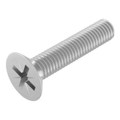 Bild av SECCARO försänkt skruv M5 x 25 mm, rostfritt stål V2A VA A2, DIN 965, korsslits/PZ, helgängad, 20 stycken