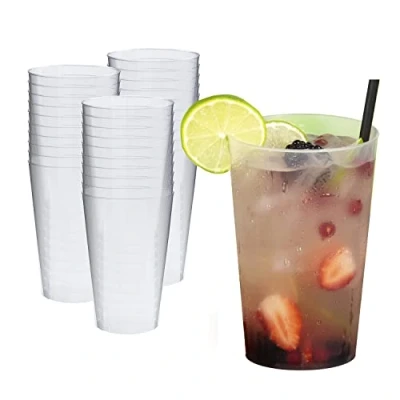 Bild av Silverkitchen Drickkoppar av hårdplast, glasklar, 500 ml, 30 stycken + 2 extrakoppar (1 pack)