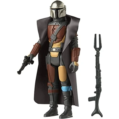 Bild av Star Wars Retro Collection The Mandalorian Toy 9,5 cm skala samlarobjekt actionfigur, leksaker för barn från 4 år