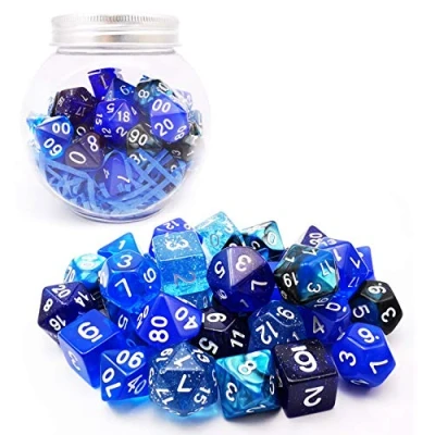 Bild av Bescon RPG Dice Set 35pcs Ocean Blue Set, DND Role Playing Game 5X7pcs