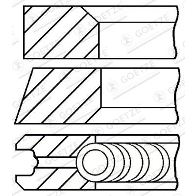 Bild av GOETZE ENGINE 08 139800 00 Jeu De Segments Pistons 81 VOLVO: V70 2