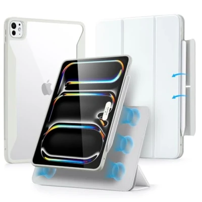 Bild av ESR fodral för iPad PRO 11 tum, 2024, magnetiskt och avtagbart, stöd penna PRO/USB C, vertikal horisontell, automatisk aktivering/standby, Rebound 360 serien,