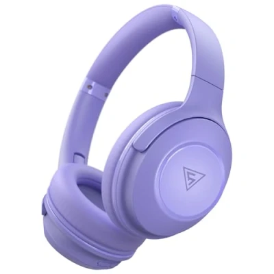 Bild av DOQAUS Bluetooth Hörlurar Over Ear, 70 Timmars Speltid, 5.3 Trådlösa Hörlurar, 3 EQ Lägen, Hifi Stereo Vikbara med Mikrofon, Mjuka öronkuddar, för Telefon PC Resor Lila