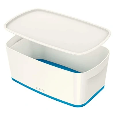 Bild av Boîte de rangement Leitz MyBox WOW Petit Bleu Avec couvercle Blanc ABS (31,8 x 12,8 19,1 cm)