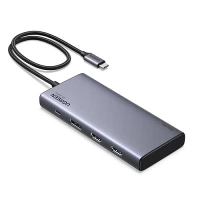 Bild av UGREEN Revodok Pro 308 Triple Display Dockningsstation USB C Hub 2HDMI DP(4K@60Hz max.), 10Gbps 4*USB portar(2*USB A &amp; 2*USB C), PD 100W