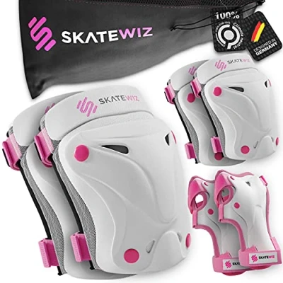 Bild av SKATEWIZ Protect 1 storlek M i rosa sportknäskydd barncykel 2 år barnrullskydd barncykelskydd