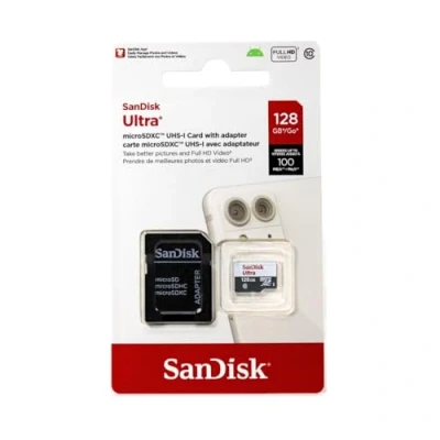 Bild av SanDisk Ultra microSD Flash Memory 128GB MicroSDXC UHS I Class 10