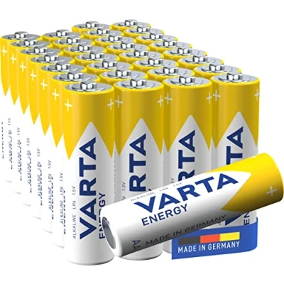Bild av VARTA Energy AA Mignon LR6 Batterie (30 pack) alkaliskt batteri Made in Germany idealisk för leksak ficklampa CD spelare och andra batteridrivna enheter