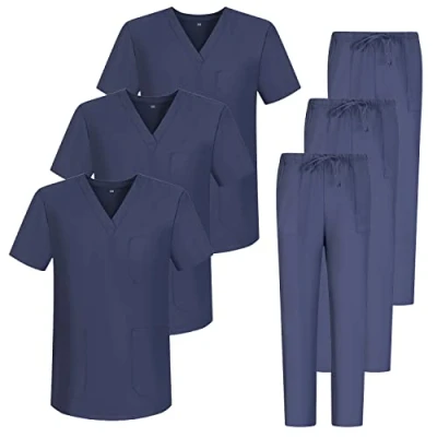 Bild av MISEMIYA paket x 3 set unisex sanitära uniform uniformer 817 8312, Grå 68, XL