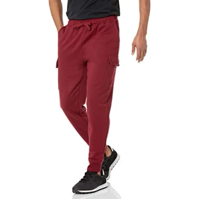Bild av Amazon Essentials Herr Cargo Fleece Jogger Sweatpant, Mörkröd, XX Large