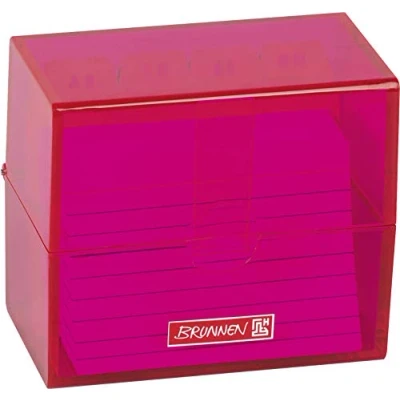 Bild av Brunnen 102058026 indexbox, 8, 5 x 7, 4, 8 cm (för A8 indexkort), polystyren, rosa, färgkod, 1026353595
