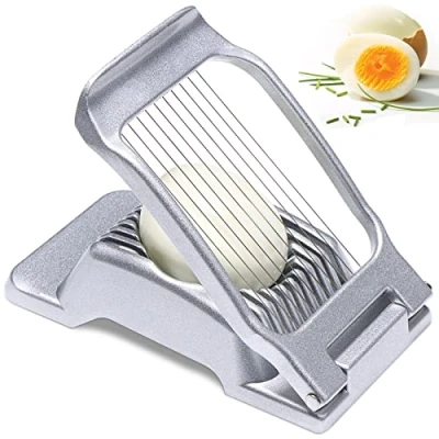 Bild av Sinnsally Äggskivare rostfritt stål diskmaskinssäker, äggbit potatisskärare, äggharpa, jordgubbsskärare, äggvisp, mozzarella skärare metall, äggpikare, äggskakare, äggskivare