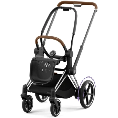 Bild av Cybex e Priam Duovagn inkl. Maxi Cosi CabrioFix &amp; Bas, Mirage Grey/Chrome Brown