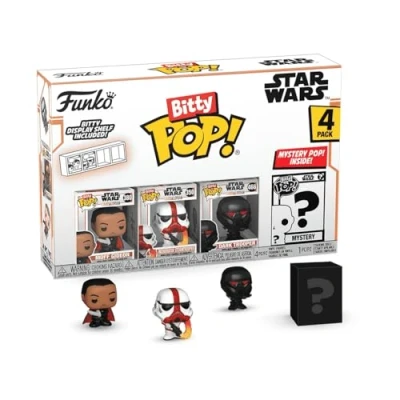 Bild av Funko Bitty POP! Mandalorian 4 Pack Moff Gideon™, Incinerator Stormtrooper™, Dark Trooper™, och en Mystery Figur överraskande minifigur (2,2 cm)