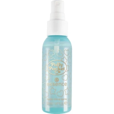 Bild av essence Polly Pocket hydrofixerande spray, Nr. 01, återfuktande, fixerande, daggig, vegansk, oljefri, utan parabener, mikroplastpartiklar, 1 pack (50ml)