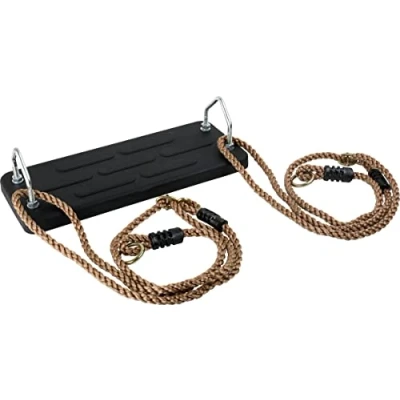 Bild av small foot 6121 Gunga av väderbeständigt hårdgummi, trädgårdsleksak som kan belastas upp till 100 kg, från 3 år, gungans mått ca 45 x 18 2,5 cm, svart