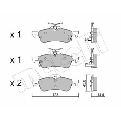Bild av Bromsbeläggsats, Bakaxel, toyota yaris, yaris / vios sedan, 04466 0D010, YZZE6
