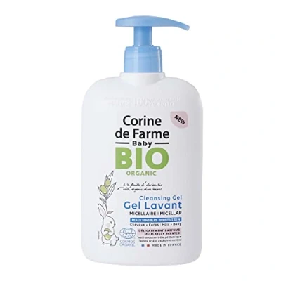 Bild av Corine de Farme Micellär frontgel för kropp och doftande hår spädbarn certifierad ekologisk Ecocert känslig hud, delikat från födseln 500 ml