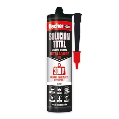 Bild av fischer Total lösning för Ultra grepp 300 kg Starkt lim MS polymerlim och tätningsmedel limmad förseglad Inomhus utomhus användning Målbar stöttålig 290 ml Vit