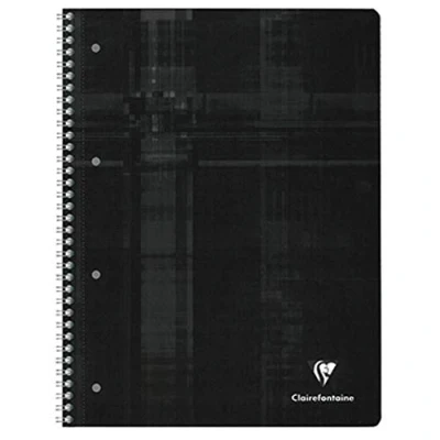 Bild av Clairefontaine 68252C Collegeblock/skolbok mikroperforerat med ringbokshål, DIN A4 80 ark 90 g, linjerat 28 kontinuerligt rutat dubbel kant, röd, 1 styck
