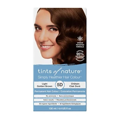 Bild av Tints of Nature Permanent Färg, 5D Light Golden Brown, 130 ml