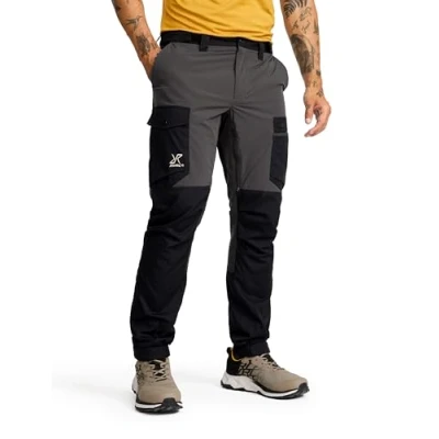 Bild av RevolutionRace Rambler Lightweight Pro Pants Herr, Lättvikts Vandringsbyxor för alla Utomhusaktiviteter, Anthracite/Black, L