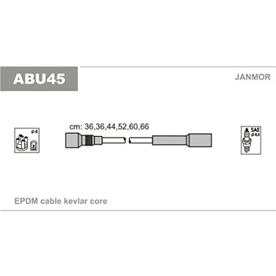 Bild av JANMOR ABU45 Jeu De Fils d&#039;Allumage AUDI: 80 B4 Berline, 100 C4 Avant, Berline