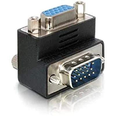 Bild av DeLOCK VGA adapter hane/hona vinklad, svart