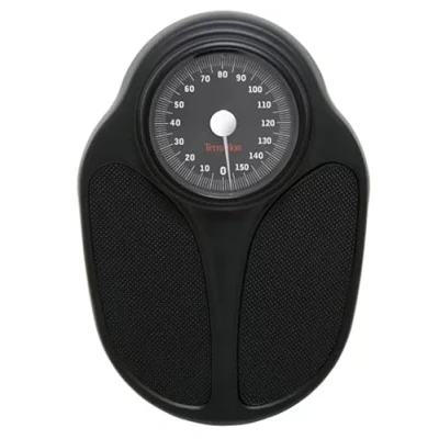 Bild av TERRAILLON Mekanisk personvåg semiprofessionell, halkfri beläggning, stor display, 160 kg max. Modell &quot;TPRO Plus&quot; i svart