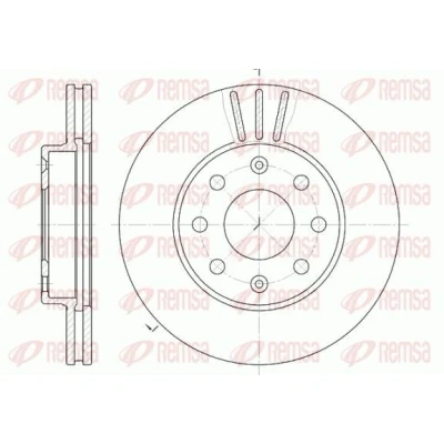 Bild av REMSA 6655.10 Disque de frein Essieu avant 235,7, 235,7 20 6 ventilé CHEVROLET: Spark, Aveo / Kalos 3/5 portes, 5 DAEWOO: portes