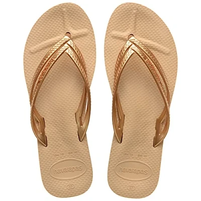 Bild av Havaianas damesslipper met sleehak, goudkleurig, 12 VK