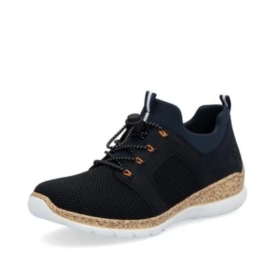 Bild av Rieker Dam lågtopp sneakers N4290, halvskor för kvinnor, Blå 14, 38 EU