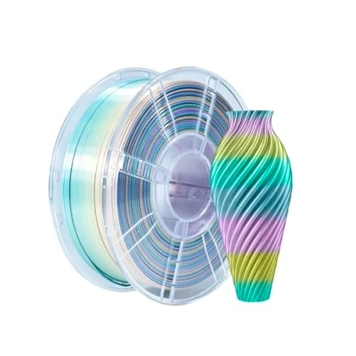 Bild av iBOSS Multi Color PLA+ Filament 1.75mm PLA Plus Silk Rainbow 3D Printer 1kg (2.2lb) Changing Pro Printing Mini